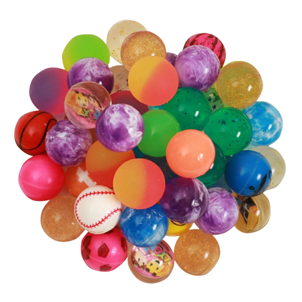 

50 Pcs Frosted Bouncy Ball Child Balls for Kids Punch Balloons Bulk Rubber Children Toy