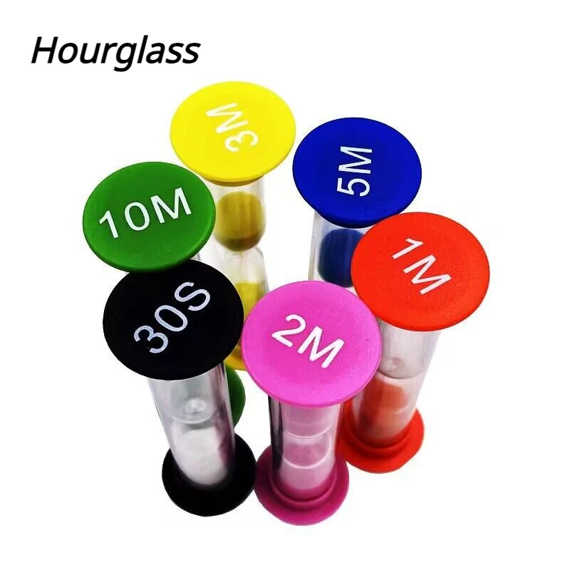 Plastic Sand Timer Small 30 Seconds/1 Minute/2 Minutes/3 Minutes/5 Minutes/10 Minutes Sand Meter Clock Hourglass Clocks