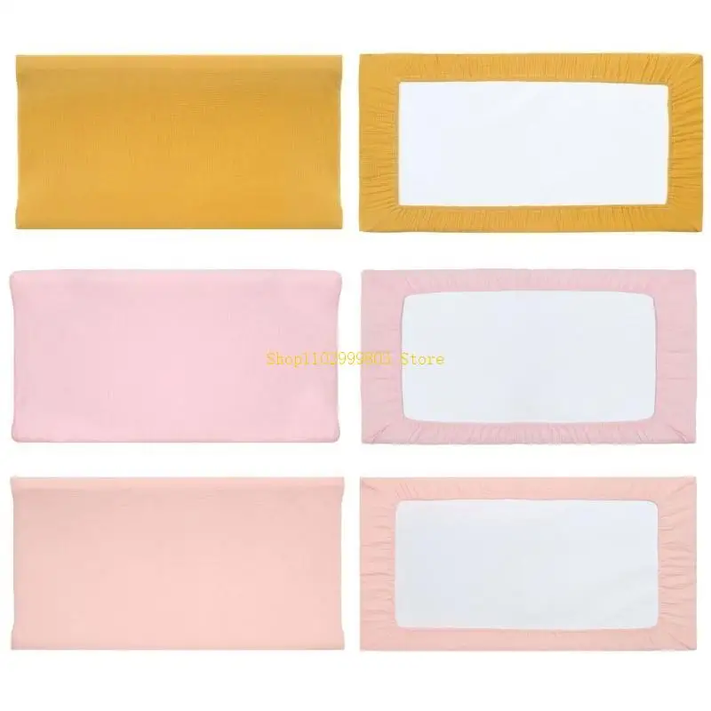 غطاء وسادة تغيير حفاضات الأطفال البسيط غطاء طاولة تغيير الموسلين للطفل J0MF