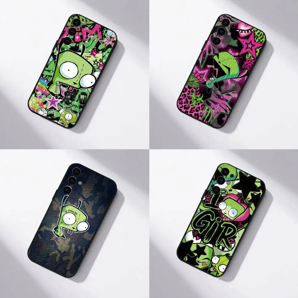 M-Madness Invader Z-Zim Gir Phone Case Black Silicone Soft For Samsung S25,S24,S21,S22,S23,S30,Ultra,Plus,Fe,Lite