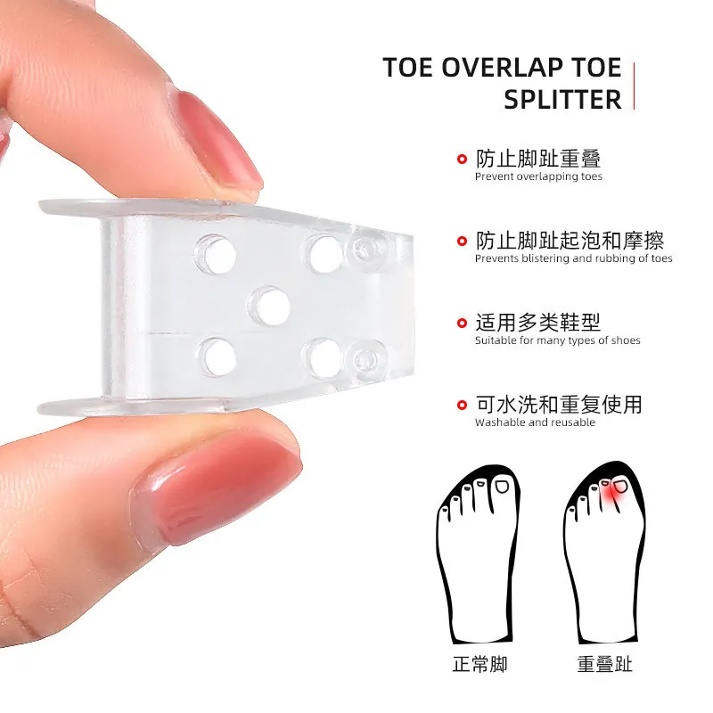 Toe Separatorr Silicone Toe Spreader Separator Bunion Hallux Valgus Corrector Thumb Finger Correction Straightener Foot Care