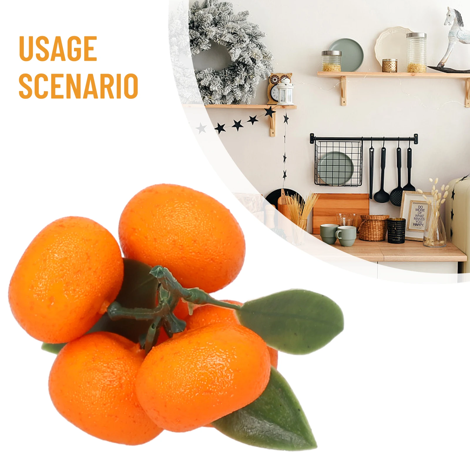 1*Lifelike Artificial Oranges Fruit Kitchen Restaurant Display Food Decor Props Table Display  For Various Occasions