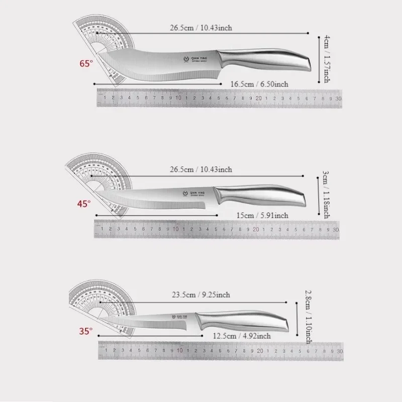 PLYS All-steel Knife Boning Knife Meat Splitting Knife Beef and Lamb Splitting Knife Pointed Knife