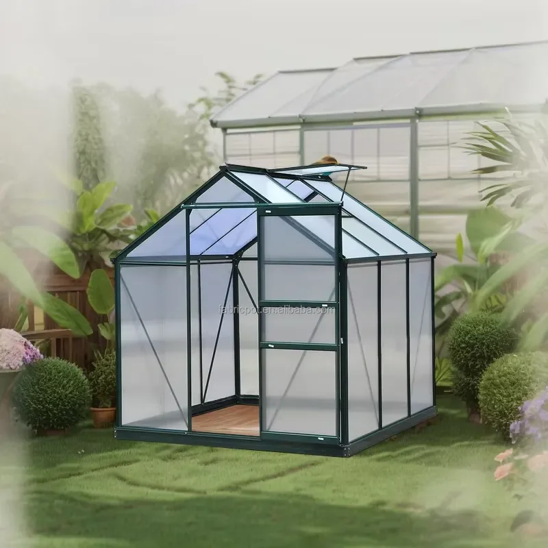 Aluminum Frame Garden Greenhouse Polycarbonate Outdoor Walk-in Greenhouse for Backyard