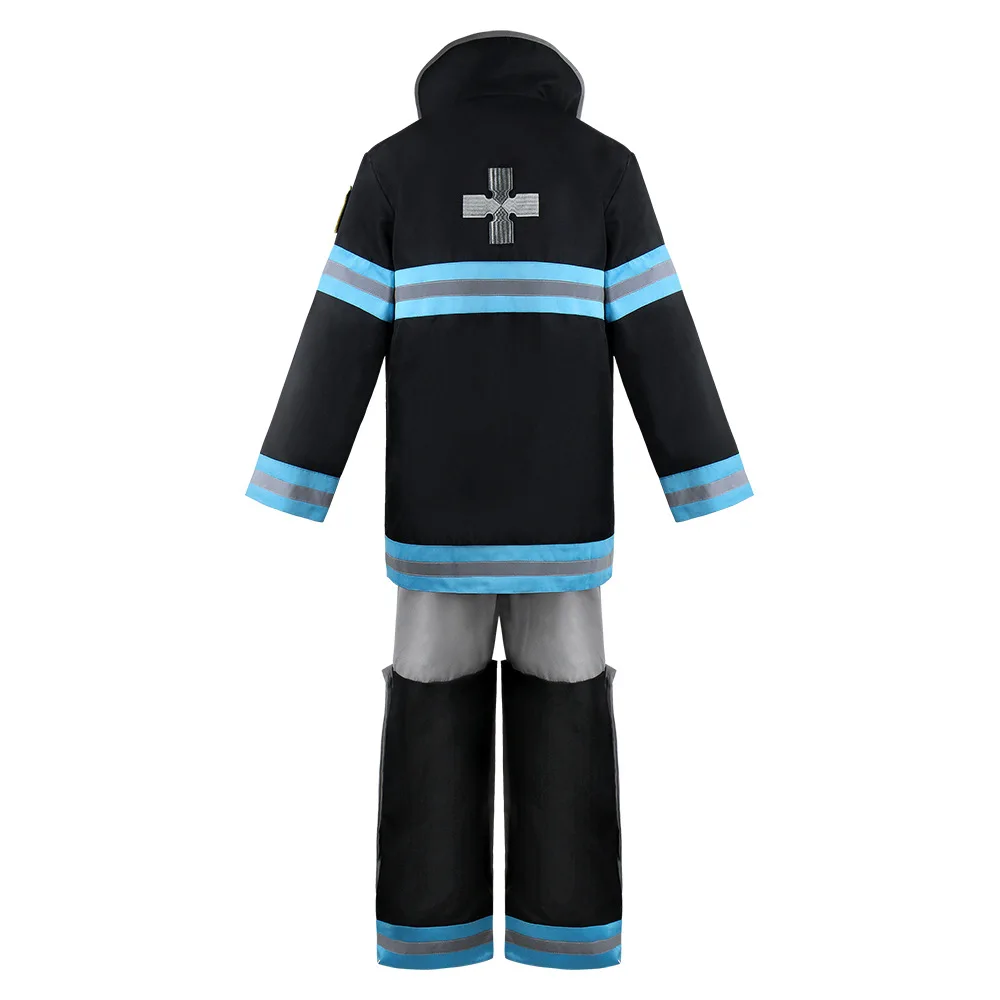 Anime Enn Enn No Shouboutai Shinra Kusakabe Takehisa Hinawa Cosplay Costumes Firefighter Uniform Blue  Jacket Coat Pants