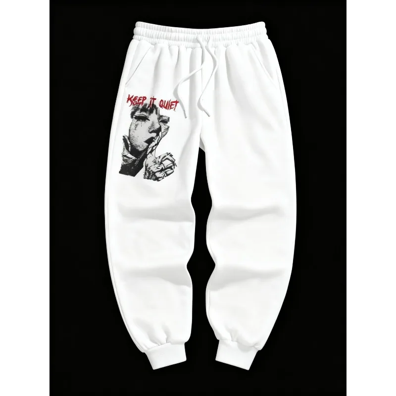 

Low-Key Pattern 3D Printed Sports Sweatpants Gothic Street Casual Pants Punk Hip-Hop Loose Plus-Size Training Pants