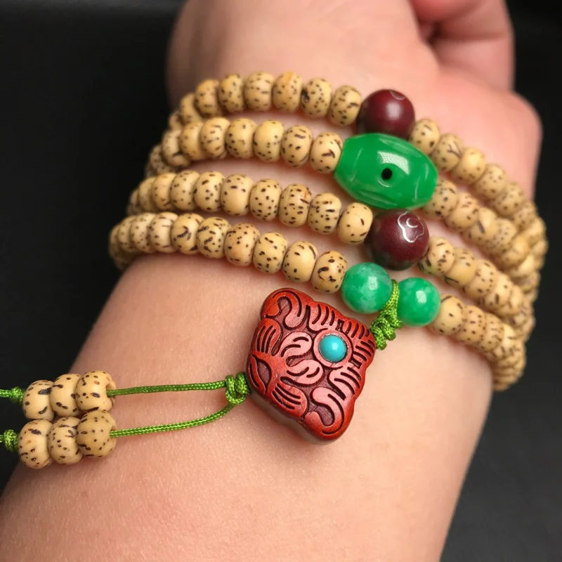 Original Original Ecological Gold Seed Mini Small Xingyue Bodhi Multi-Circle Bracelet Women's Dry Green Rosewood Accessories