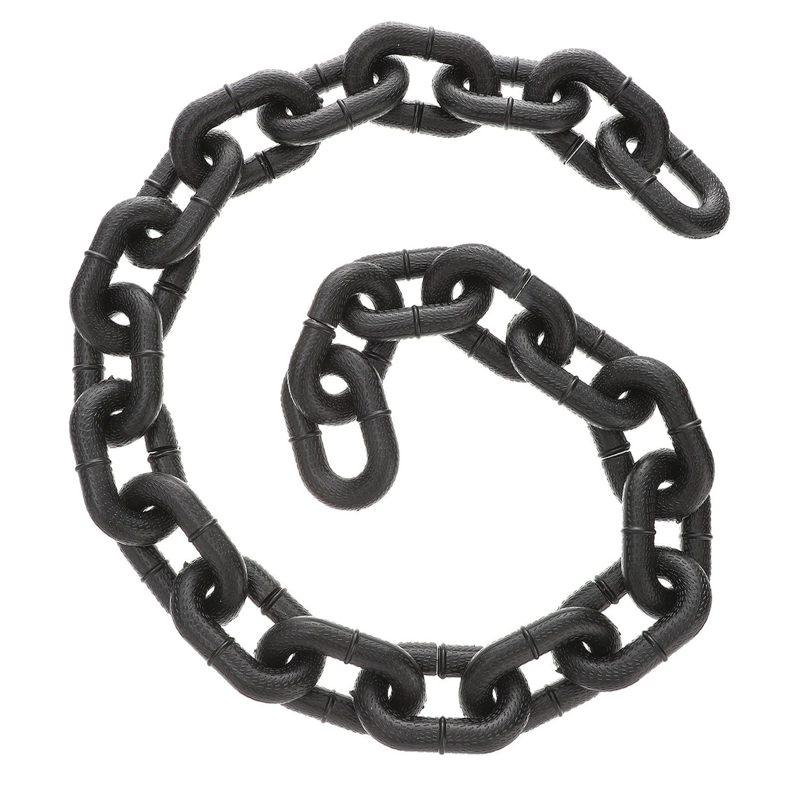 Adereço de corrente falsa de plástico longo para halloween, leve, decoração realista, fantasia de halloween, acessório de decoração de festa