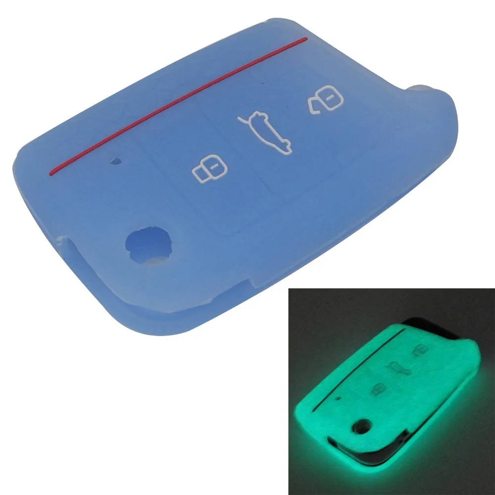 jingyuqin Key Case Key Bag Key Cover For VW Golf 7 mk7 Skoda Octavia A7 New Polo Silicone Key Portect Case Car Accessories