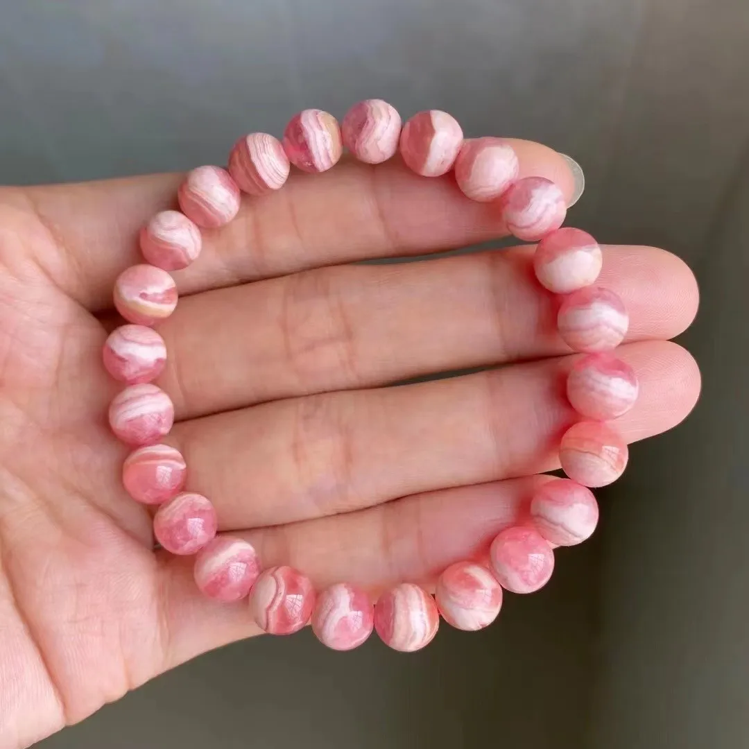 

7mm Natural Red Rhodochrosite Bracelet For Women Men Healing Gift Energy Crystal Round Beads Stone Strands Jewelry AAAAA