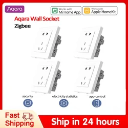 Aqara Smart Wall Socket Zigbee Remotel Control Wireless Switch Wifi Work For Smart Home Kits APP For Xiaomi Mijia HomeKit