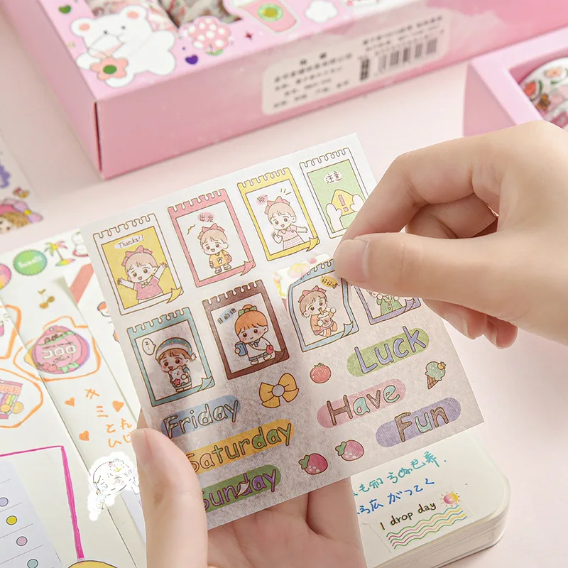 1 Box/ 10pcs  Kailikin Washi Tape For Scrapbooking Vintage Design For DIY Decoration