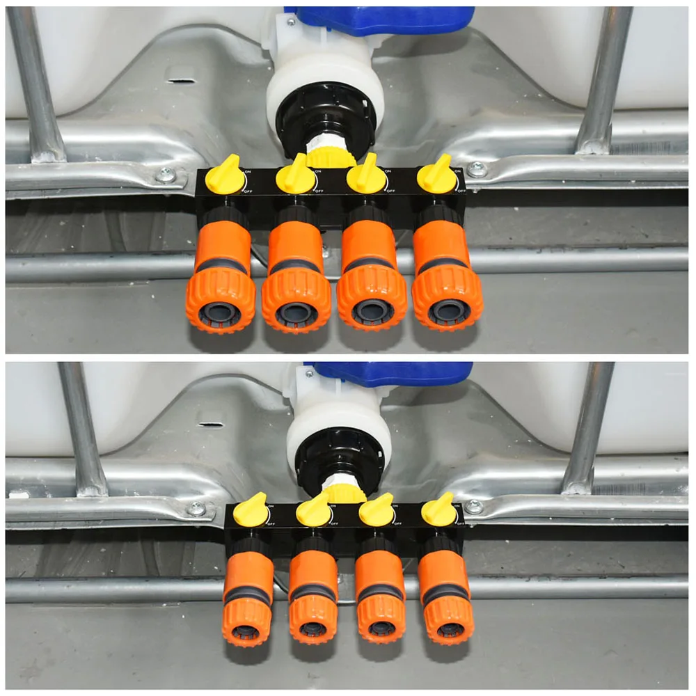 

S60 to 1/2" 3/4" Hose Water Splitter Garden 4-Way Tap OD 16mm 20mm hose fittings Garden Tap Water Irrigation Connector