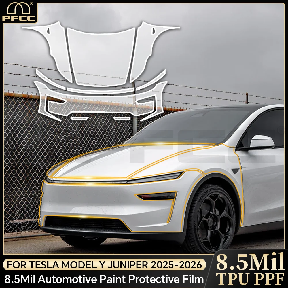 

PFCC Car Paint Protection Film Clear Bra Front Scratch Resistant TPU PPF for Tesla Model 3 Y X S 2016-2023 3 Highland 2024