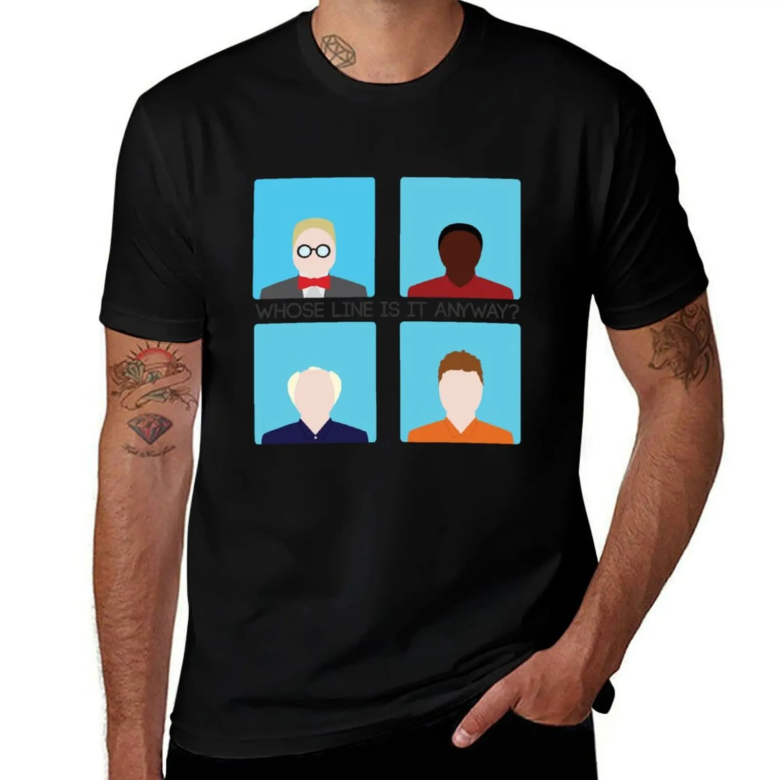 

Whose Line is it Anyway Take Two T-Shirt custom t-shirts blue lock T-shirts man plus sizes Men's t-shirt