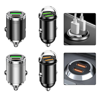 36W Mini Dual Port USB Car Charger Fast Charging Cigarette-Lighter Socket 12-24V Car Phone Charger Adapter ﻿