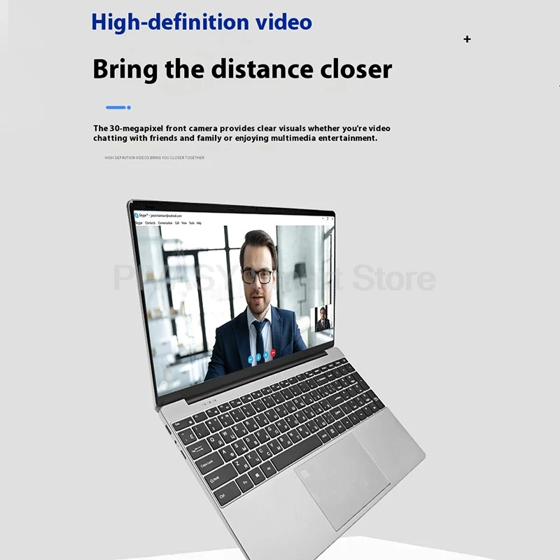 15,6 pulgadas N5095 2,9 GHz portátil IPS 1080P teclado retroiluminado desbloqueo de huellas dactilares para estudiantes diseño de negocios batería de larga duración plata