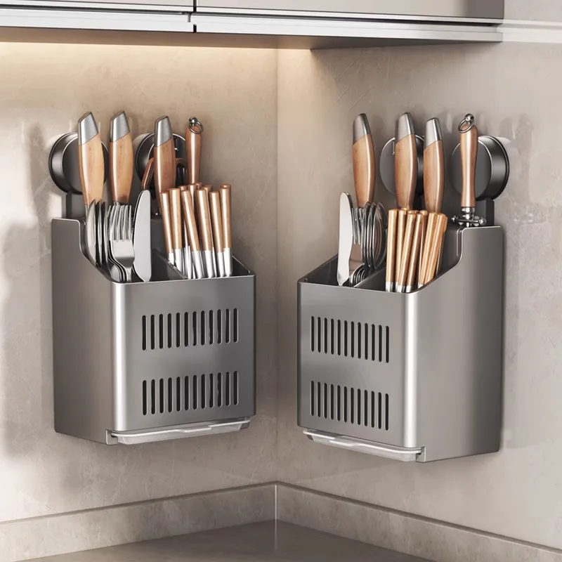 

Suitable forSuction cup knife holder, storage rack, chopstick cartridge knife holder, integrated wall hanging drain rack, kitche