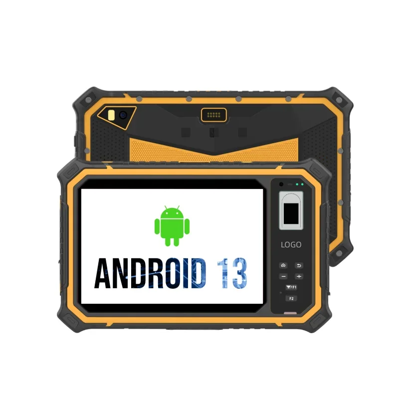 

OEM T80 8' Android Industrial Rugged Tablet Pc 4g Lte Gps Gnss IP67 Waterproof Nfc UHF Rfid Reader Barcode Fingerprint Option