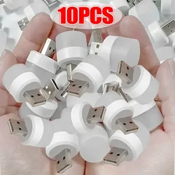 1-10Pcs Mini USB Night Light LED Night Lamps Warm White Eye Protection for Book Reading Portable Computer Mobile Power Charging