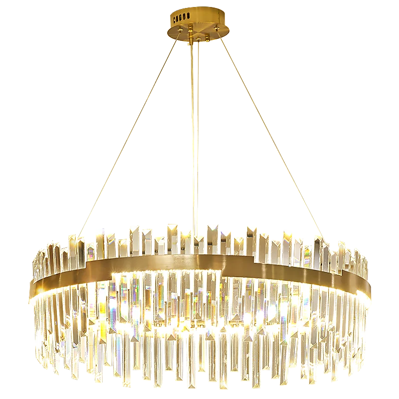 

Crystal chandelier living room light 2024 new luxury high-end light luxury restaurant Zhongshan lighting whole house package com
