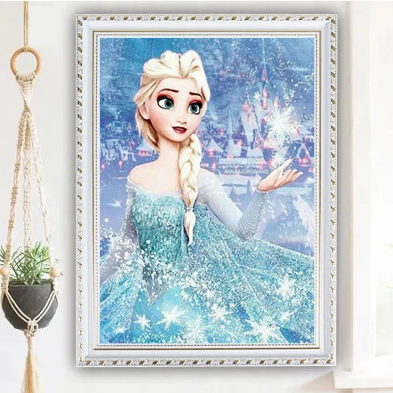 

Diamond Painting 5D Frozen Princess Elsa Multi-size Full Drill Sticking Drill Embroider Decoration Draw Handiwork Material Pack