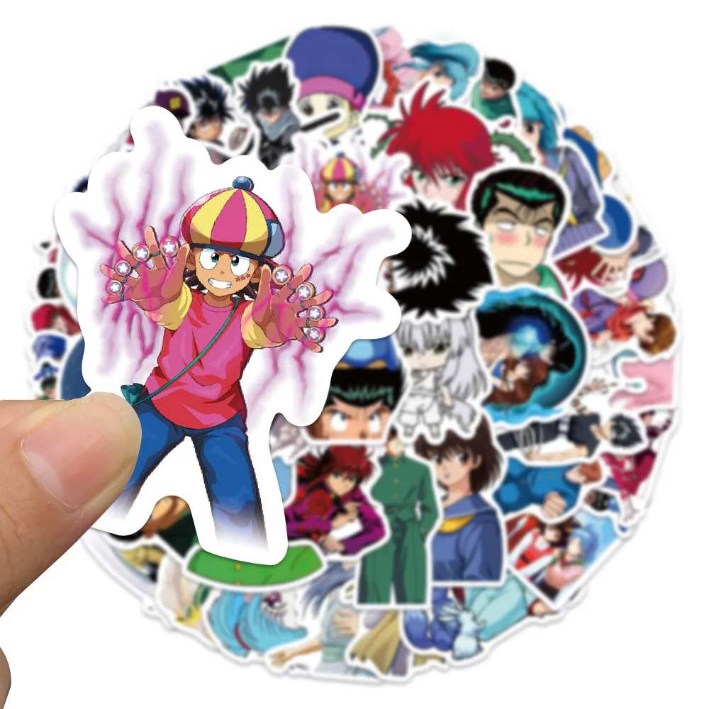 10/30/50/100pcs Anime YuYu Hakusho Adesivi Fresco Cartoon Decalcomanie FAI DA TE Skateboard Laptop Valigia Telefono Adesivo Impermeabile giocattoli per bambini