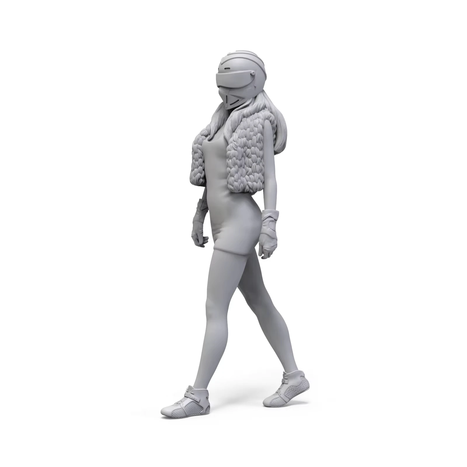 

1/24 1/35 Sexy Race Queen Resin Model Figure Gk Micro Miniature 3d Printed White Model Toy Unassembled And Unpainted Kit