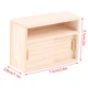 1:12 Scale Dollhouse Miniature Bookcase - Wood Color Triple Shelf Furniture Model