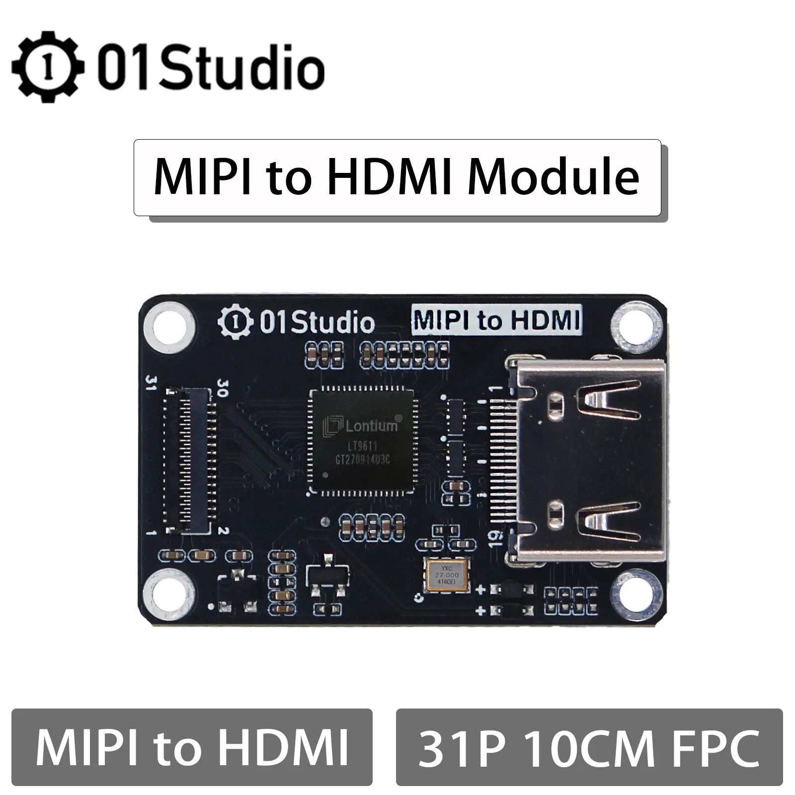 01Studio MIPI to HDMI module for CanMV K230 mini AI development board