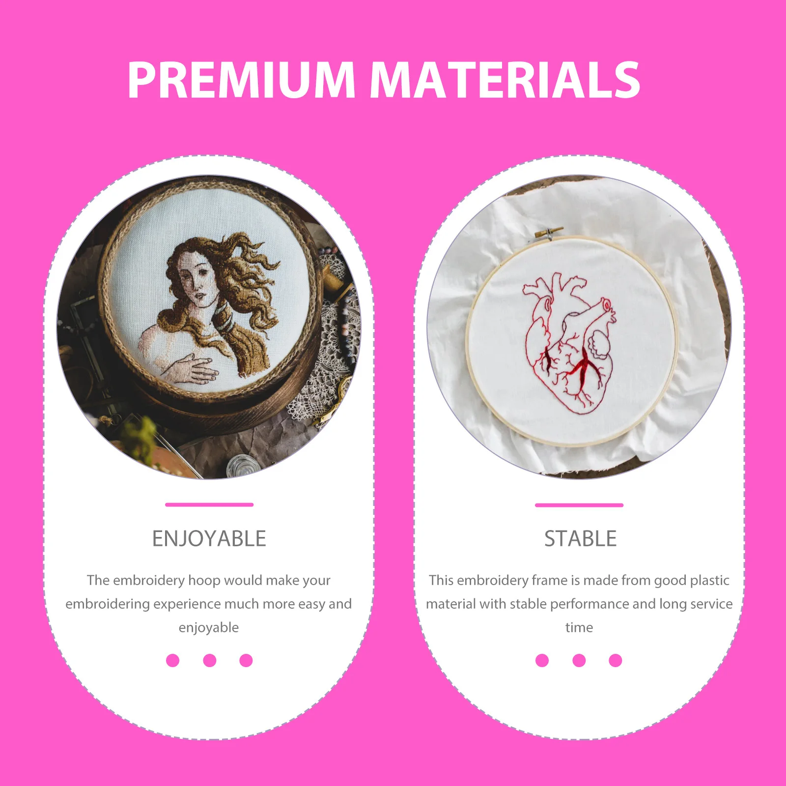 

Plastic Embroidery Hoop Adjustable Stitching Frame For Cross Stitch Sewing Craft Diy Ring Embroidery Tools