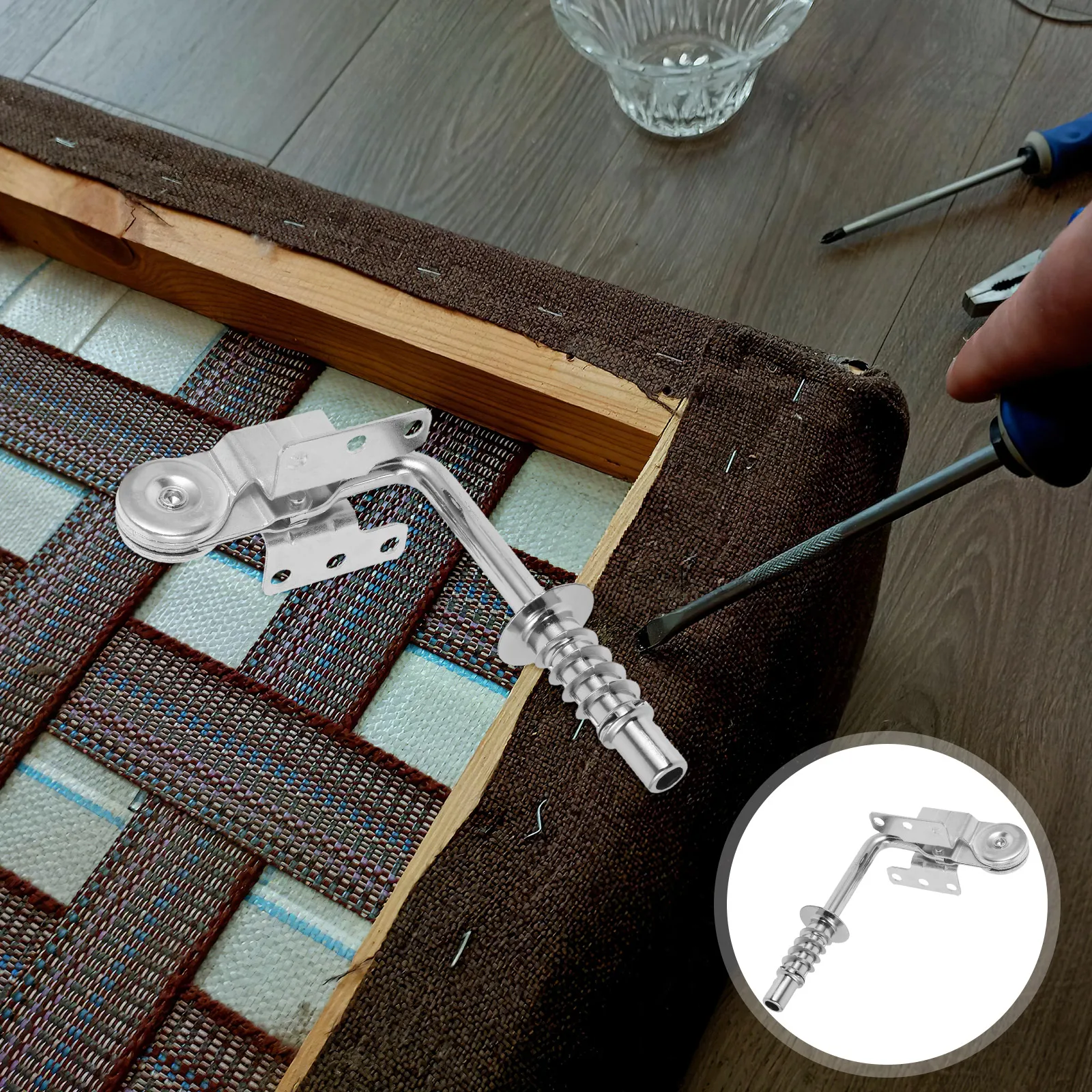 

2pcs Headrest Adjuster Furniture Hinges for Sofa Pillow 6 gear Angle Regulator Silver Low Noise Smooth Operation Easy