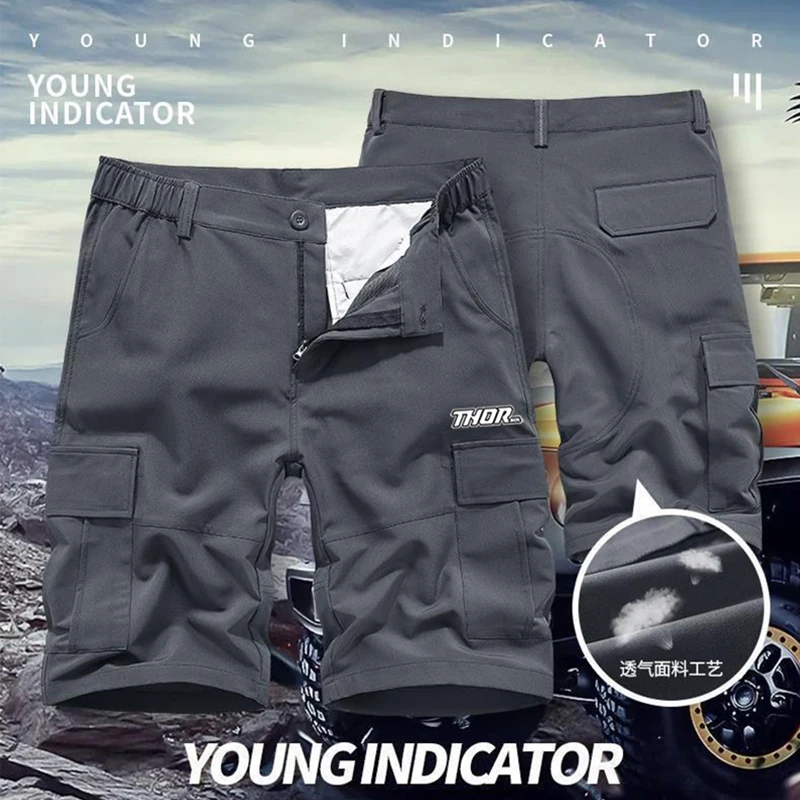 

2025 THORSOL Green Cycling Shorts Summer Breathable Bicycle Culotte Enduro Mtb Road Bike Downhill Short Pants Multiple Pockets