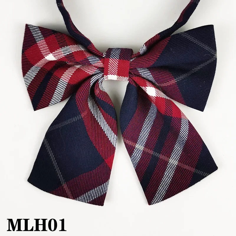 Women Collar Plaid Striped JK Bow Tie Ladies Bow Tie School Shirt Accessories for Girls