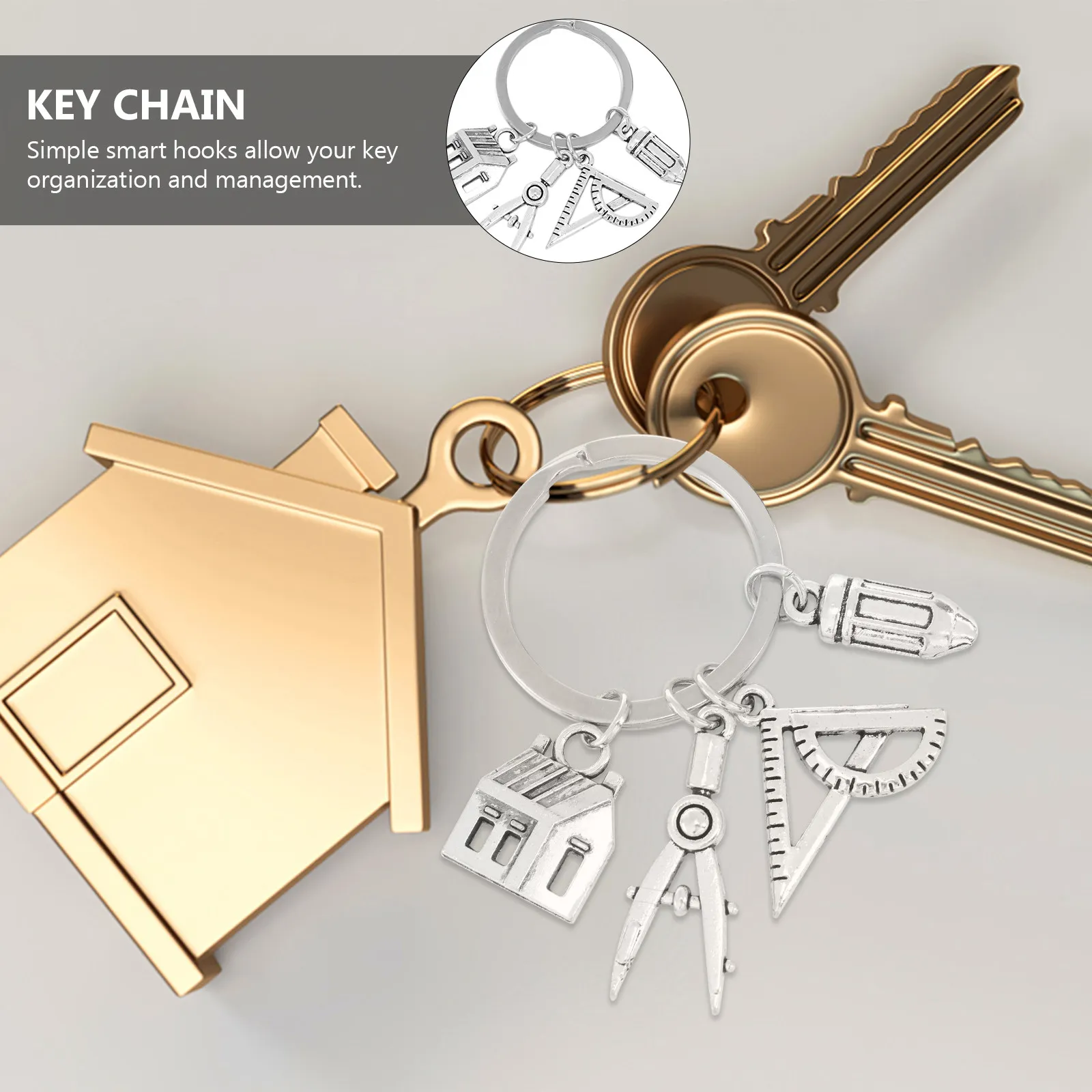 Creative Zinc Alloy Key Ring Heavy Duty Metal Keychain for House Car Office Keys Smart Organization Gift Idea Unique Design