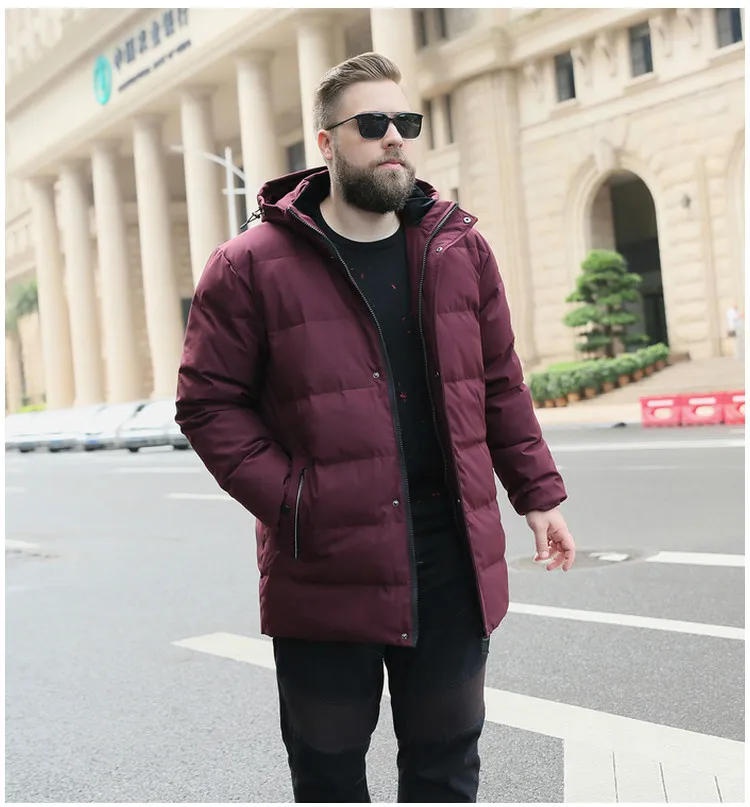 Winter men's plus size down jacket cold-proof warm jacket 11XL Large size hooded warm down jacket 10xl 9XL 8XL 7XL puffer jacket