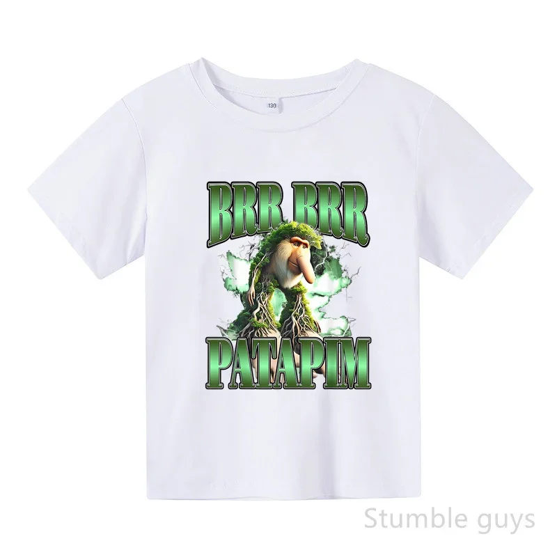 

Casual Kids Clothes Italian Brainrot Tung Tung Tung Sahur Short Sleeve Summer Boys Girls T-Shirt Sunny
