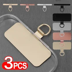 1-3Pcs Metal Mobile Phone Lanyard Card Patch Detachable Anti-lost Universal Phone Rope Hang Cord Tabs for iPhone 15 14 Samsung