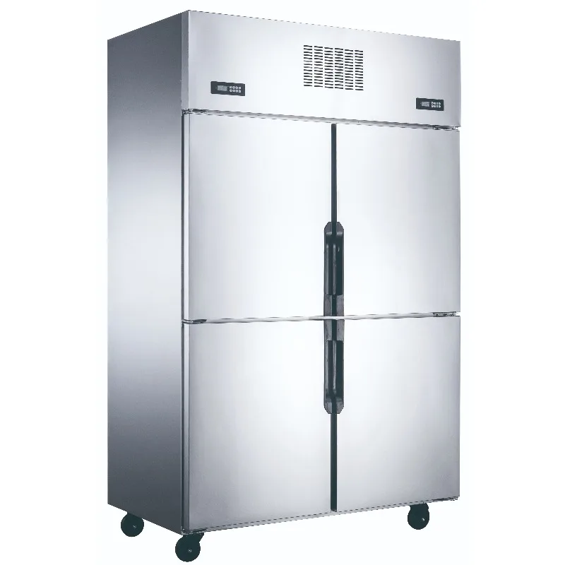 Commercial Stainless Steel Standing Two-door Freezer Large Storage Space Fast Cooling High-efficiency Air Cooling Equipment