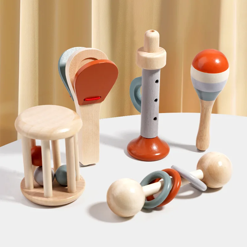 Instrumentos musicais do bebê montessori brinquedos de madeira, conjunto de xilofone de percussão para crianças, presentes educacionais pré-escolares
