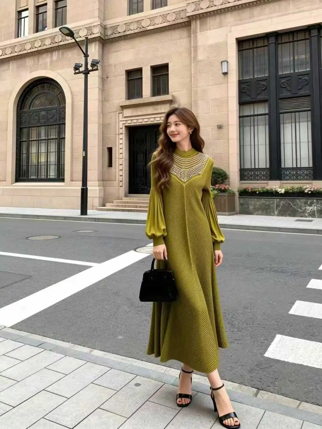 Miyake plissé 2026 printemps nouveau couleur unie col mi-haut chemise plissée décontracté mince tempérament banlieue T-shirt