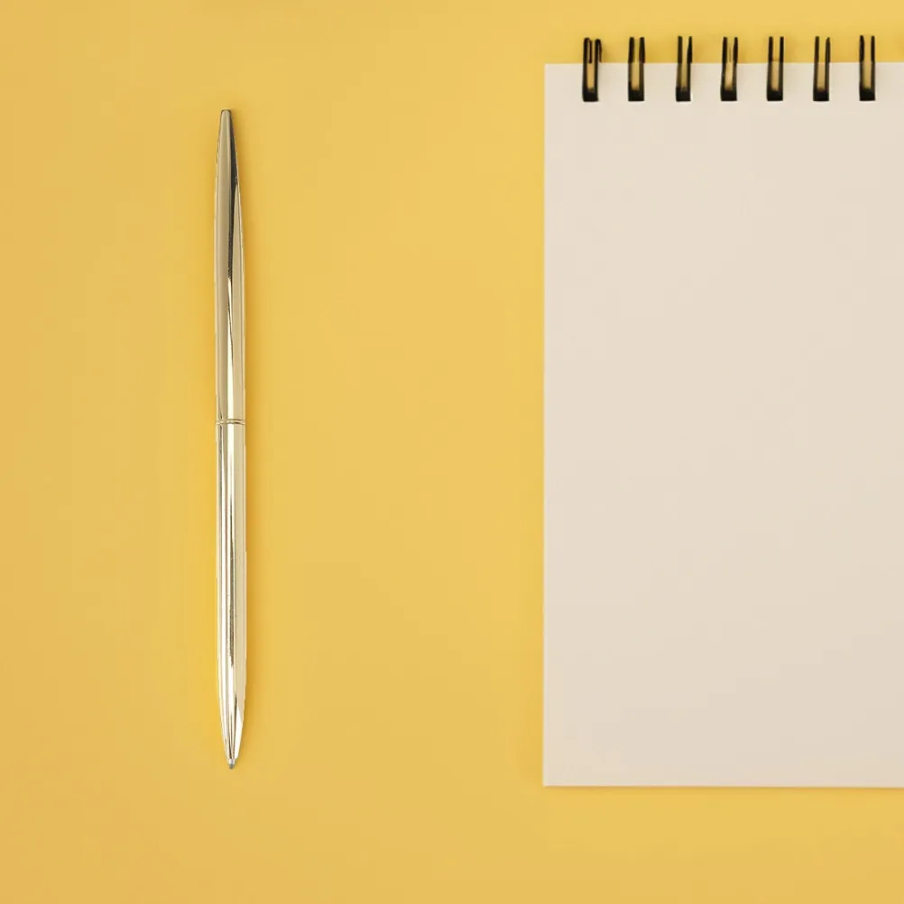 

5Pcs Golden Metal Ballpoint Pen Premium Smooth Writing Luxury Feel for Professionals Teachers Students Office Wedding Guest