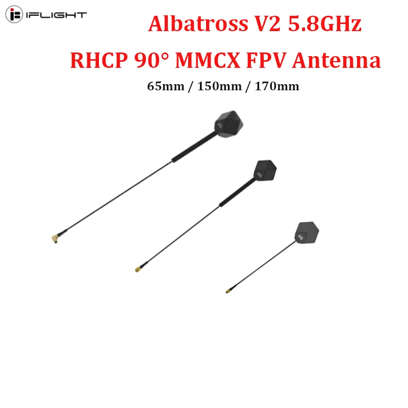 

IFlight Albatross V2 5,8 ГГц RHCP 90 ° MMCX FPV антенна 65 мм/150 мм/170 мм для FPV дрона запчасти