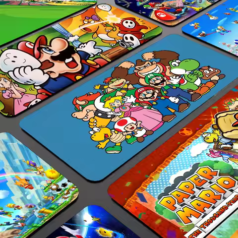 Game Bros Super M-marios Gaming Custom Skin Unique Desktop Pad Game Mousepad Size For Game Keyboard Pad For Gamer