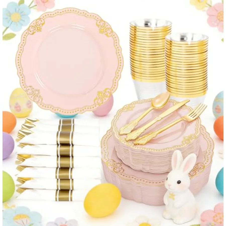 350 Pcs Pink Plasti…