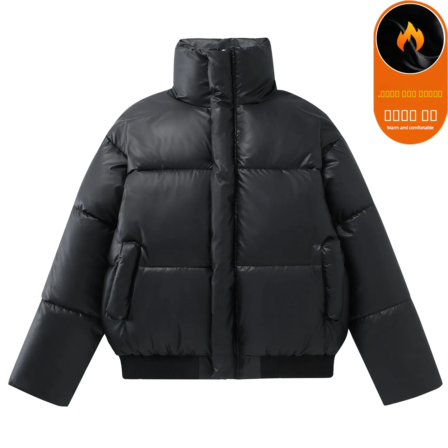 

Новая мужская утепленная хлопковая куртка на осень-зиму, теплая, модная, с воротником-стойкой, зимняя, молодежная, повседневная, с длинными рукавами, на молнии