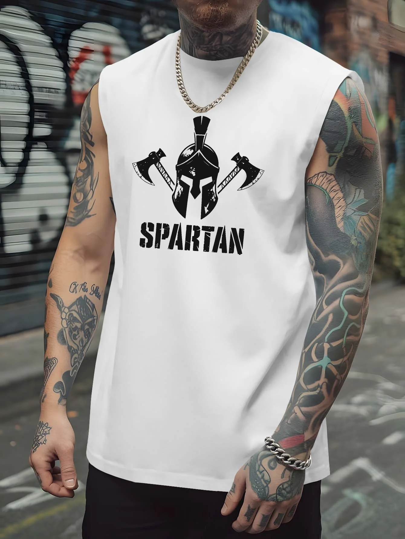 

Мужская спортивная майка Sparta большого размера, свободного кроя, летняя дышащая и быстросохнущая футболка без рукавов для баскетбола и фитнеса.