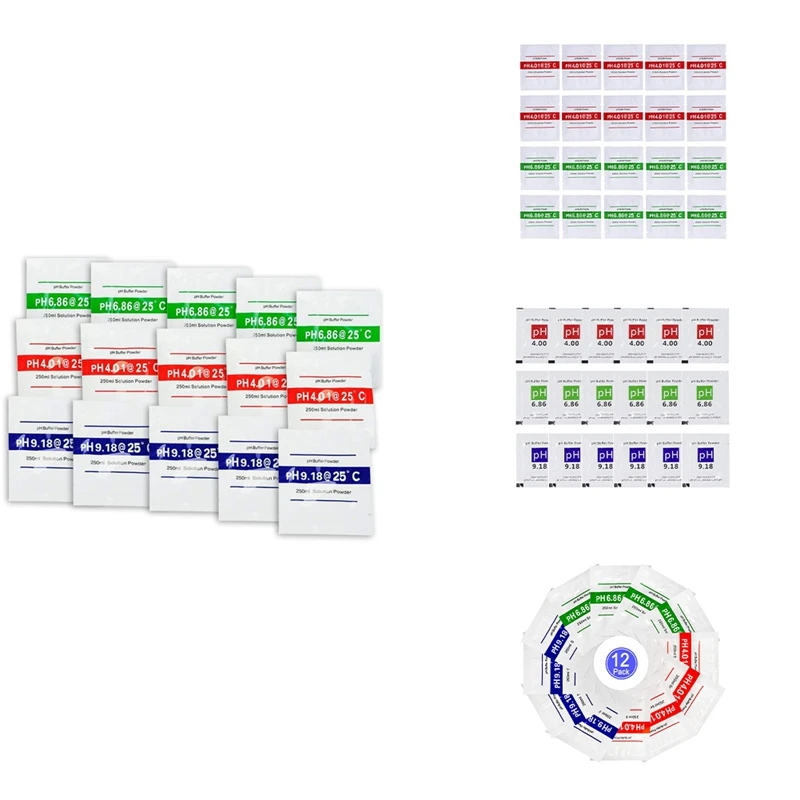 PH Meter Buffer Solution Powder, PH Calibration Solution Packets For Precise PH Meter