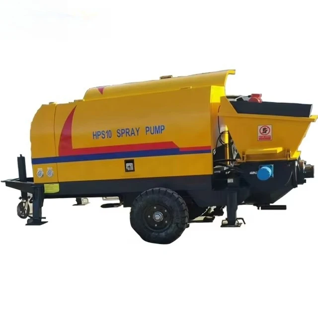 Wet Mixed Concrete Cement Mortar Spraying Plastering Grouting Pump