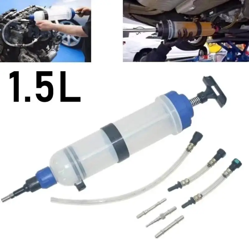 1500cc Trasferimento Carburante Riempimento Siringa Pompa di Iniezione Fluido Freno Estrattore Aspirazione Vuoto Liquido Auto Manuale Olio Z8L7